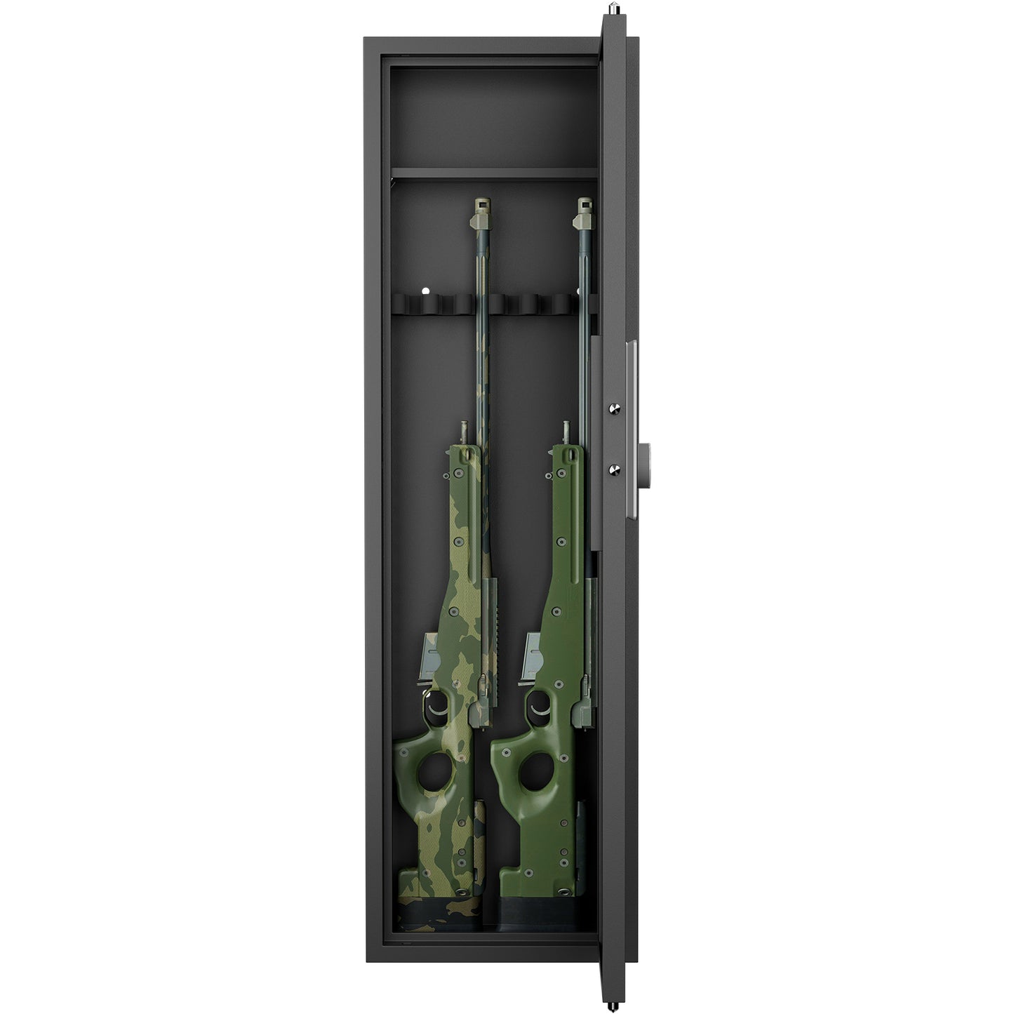 Didital Touch Panel In-Wall Safe,Hidden Wall Gun Safe for Rifles and Pistols with Adjustable Shelves,Assembled Storege Gun Safe for Firearm and Valuables (Black-Digital)