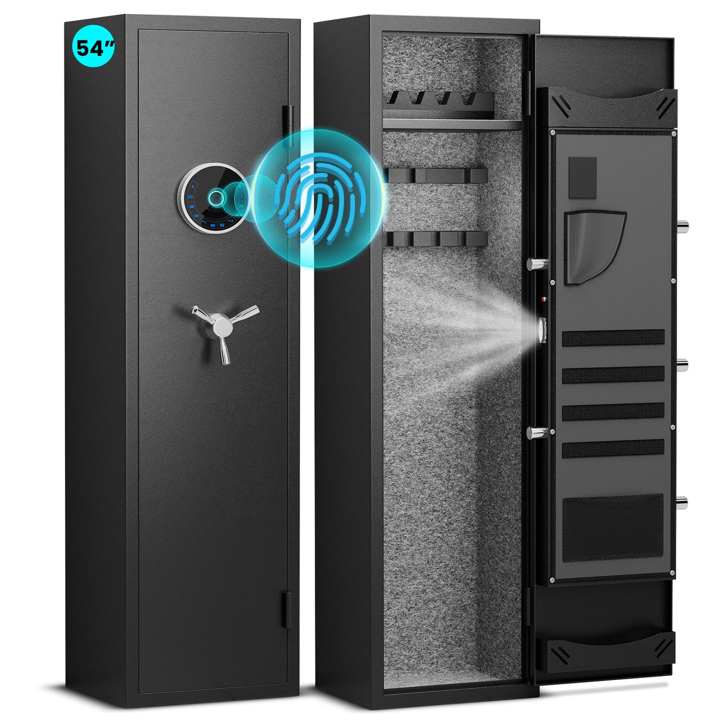 4-6 Gun Safe, Biometric Gun Safe, 54" Long Gun Safe for Pistol-16