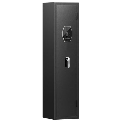 3-4 Gun Safe for Rifles and Pistols,Quick Access Password Gun Safe,High Security Metal Rifle Safe Locker with Removable Shelf and 2 Adjustable Gun Slots