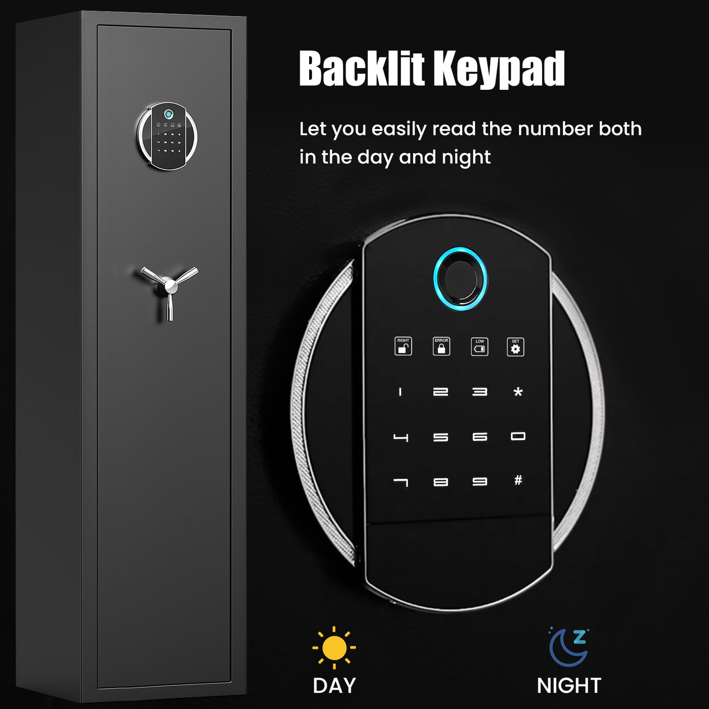 XB-G2Q-138W Fingerprint Keypad Gun Safe