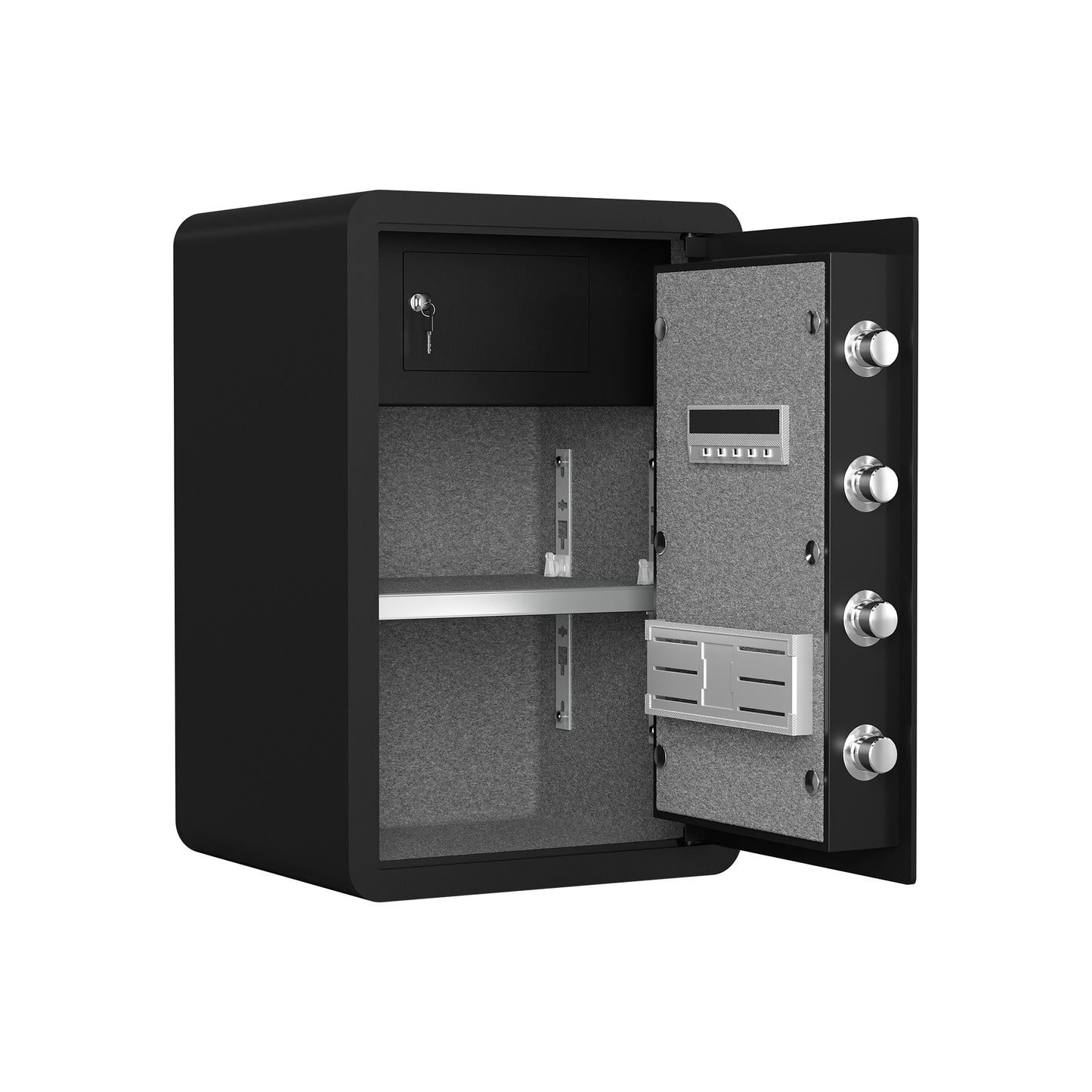 KU-55,High Security Large-sized Safe Box, 2.5 Cub Feet Safe with Electronic Password Lock,Safe with Private Inner Cabinet for Home,Office and Hotel