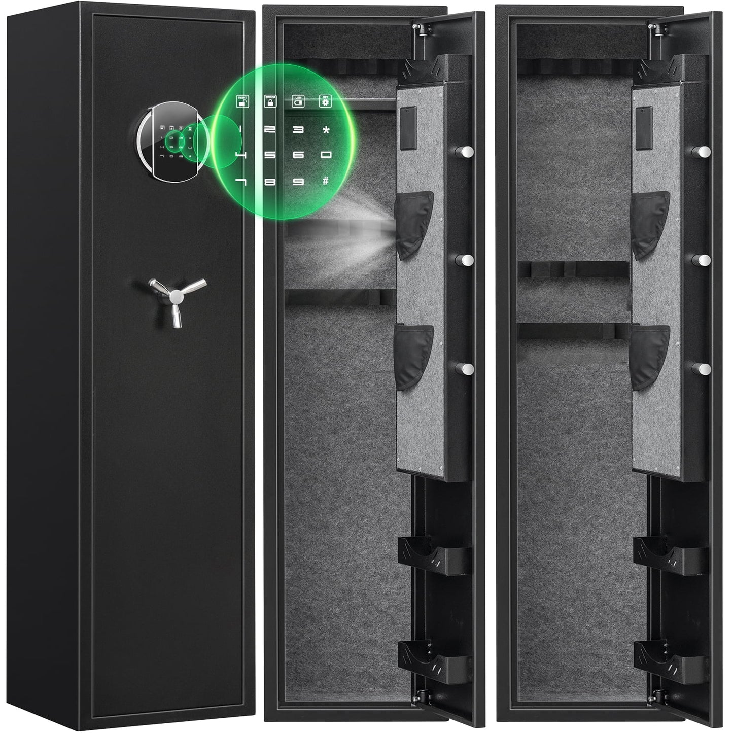 2411-4-5 Long Gun Safes, Quick Access Digital Gun Storage Cabinets