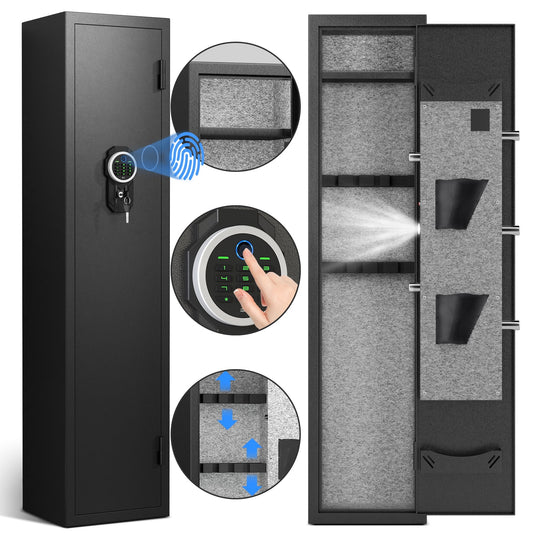 XY-[2024 NEW] 2-3 Gun Safe, Biometric Fingerprint Gun Safe