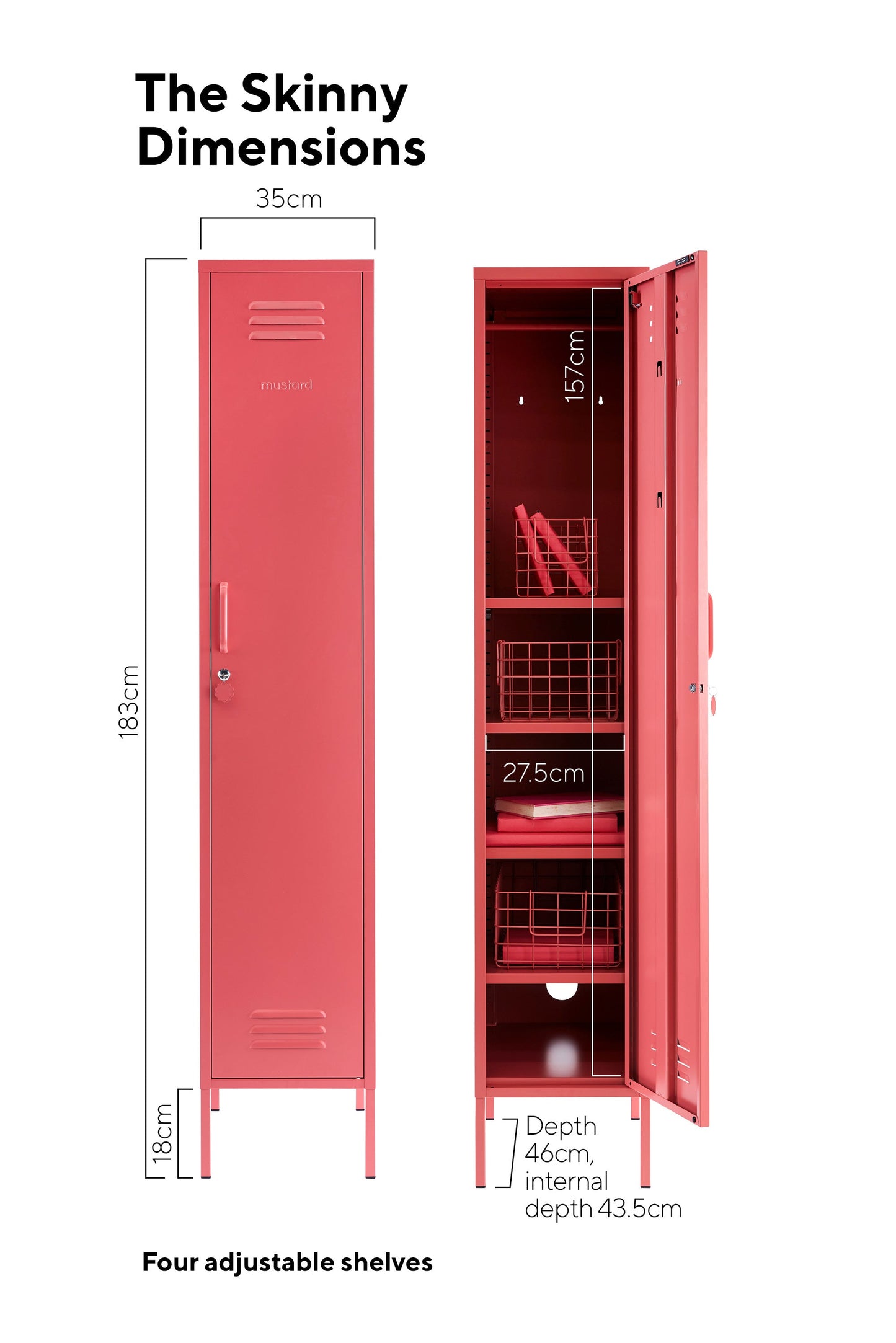 Novogratz Cache Single Metal Locker Storage, Mint Cabinet