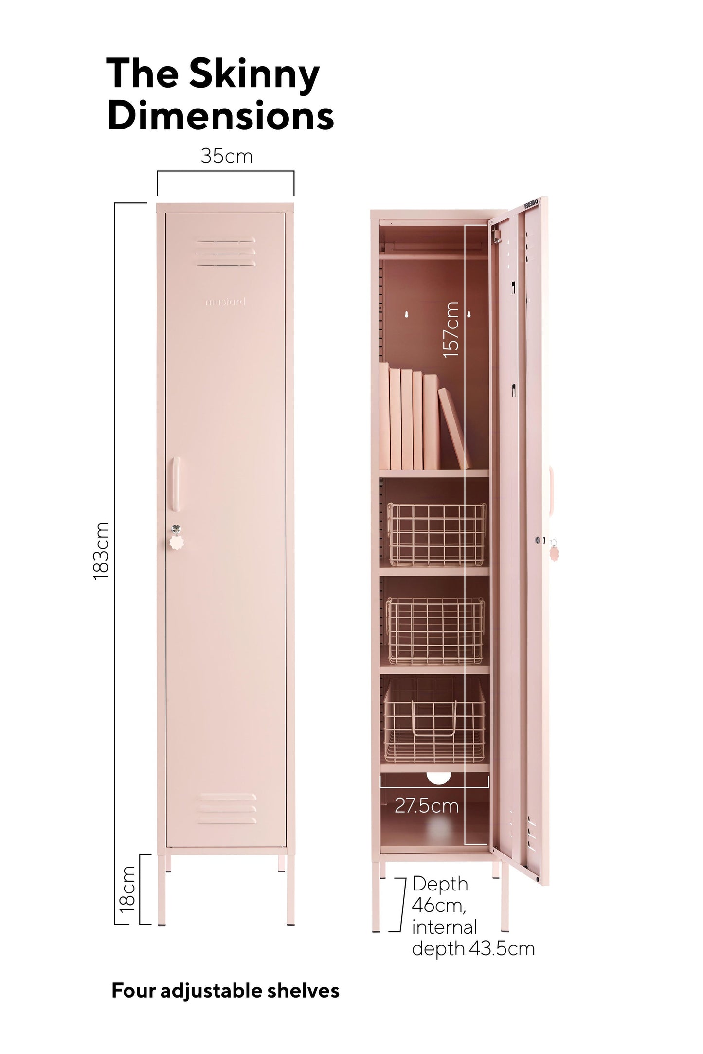 Novogratz Cache Single Metal Locker Storage, Mint Cabinet