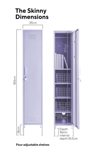 Novogratz Cache Single Metal Locker Storage, Mint Cabinet