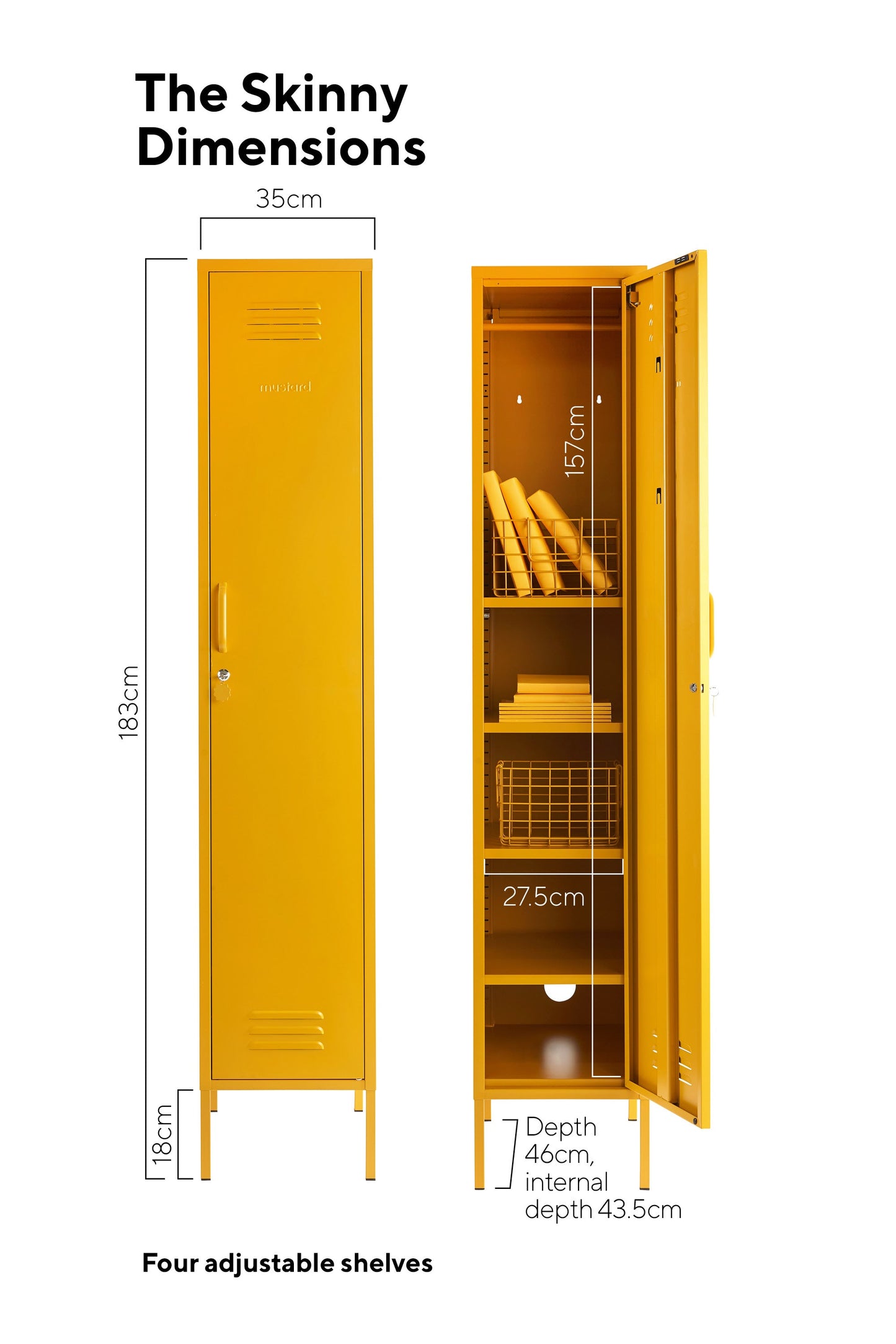 Novogratz Cache Single Metal Locker Storage, Mint Cabinet