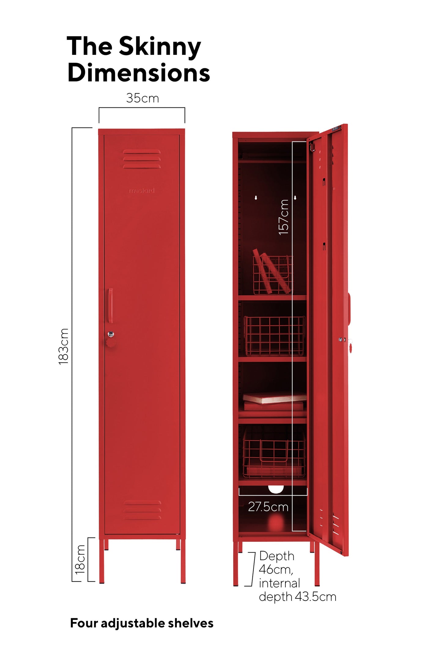 Novogratz Cache Single Metal Locker Storage, Mint Cabinet