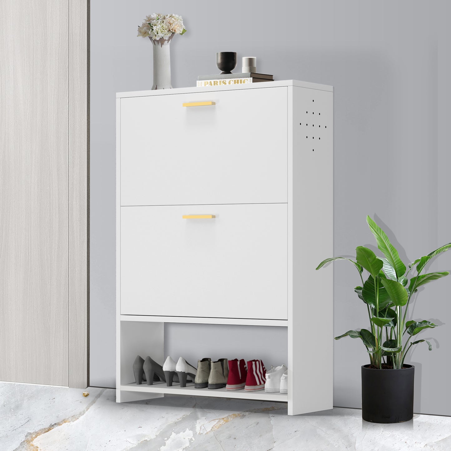 WY Shoe Cabinet 2 White