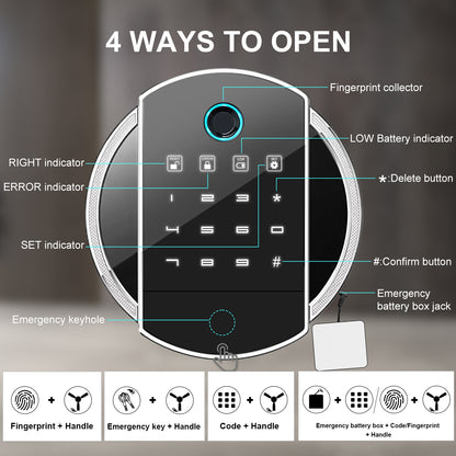 XB-G2Q-138W Fingerprint Keypad Gun Safe