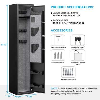 XB-G2Q-138W Fingerprint Keypad Gun Safe