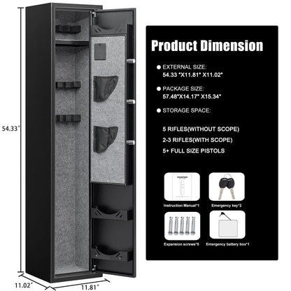 XB-G3-138W Fingerprint Gun Safes for Rifles and Shotguns